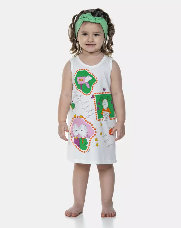 Camisola Infantil Menina Regata Média Pat e Annie
