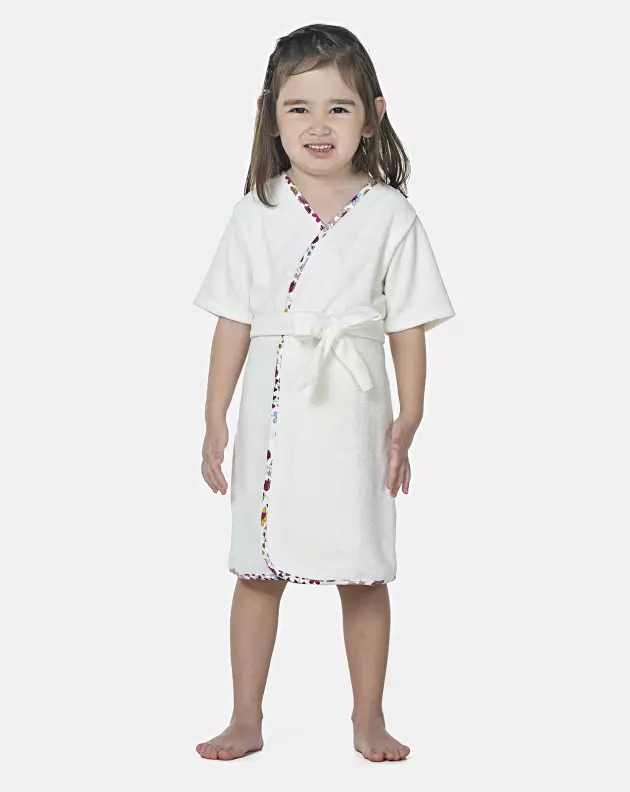 Roupão Feminino Baby Manga Curta Atoalhado