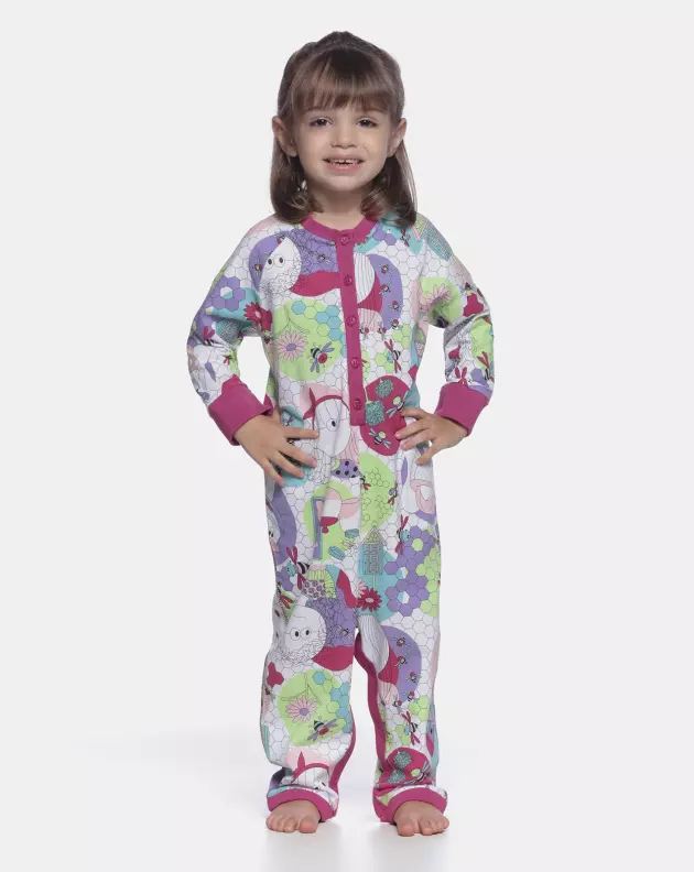 Macacão Feminino Baby Manga Longa