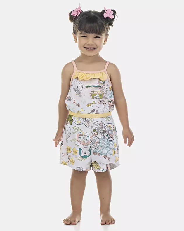 Macacão Feminino Baby Alça