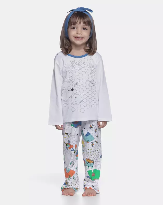 Pijama manga longa e calça
