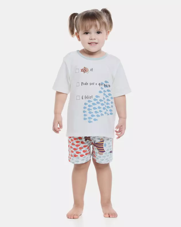 Pijama manga curta e short 