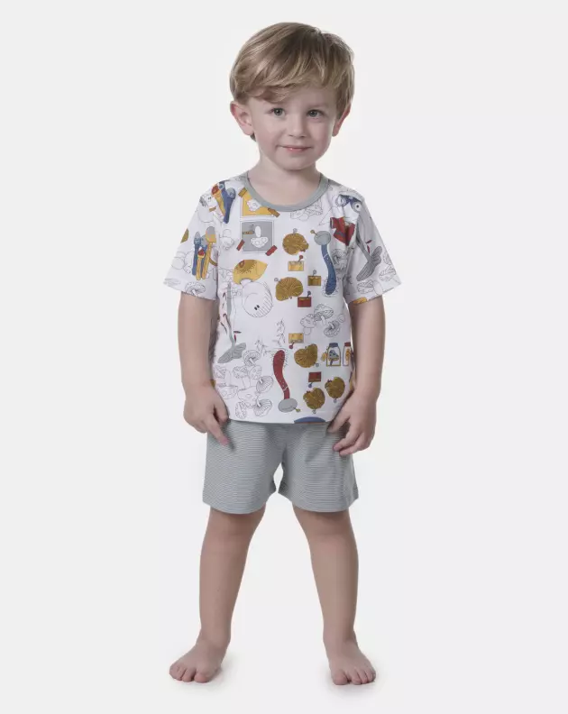 Pijama manga curta e short