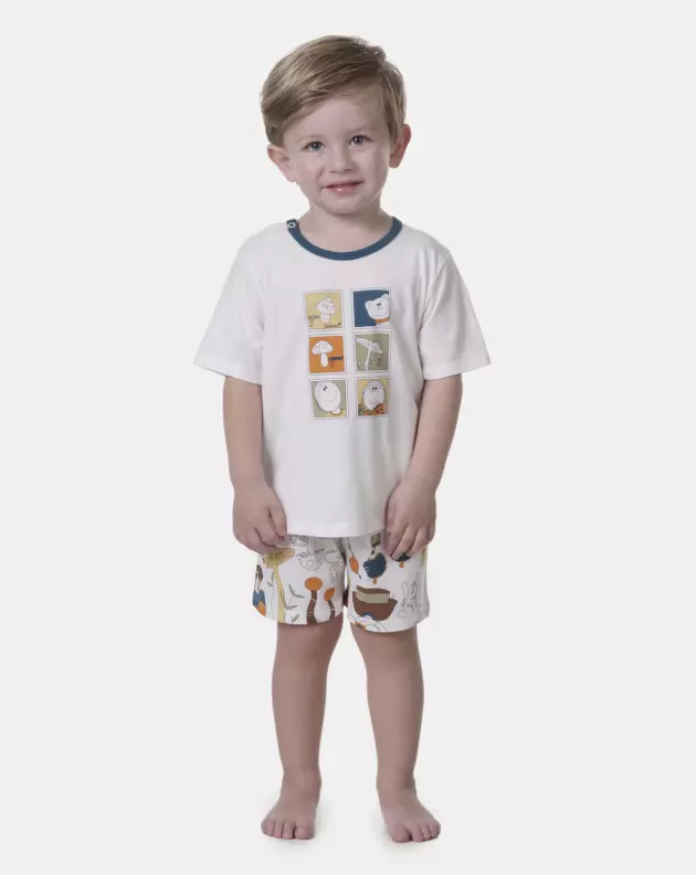 Pijama manga curta e short