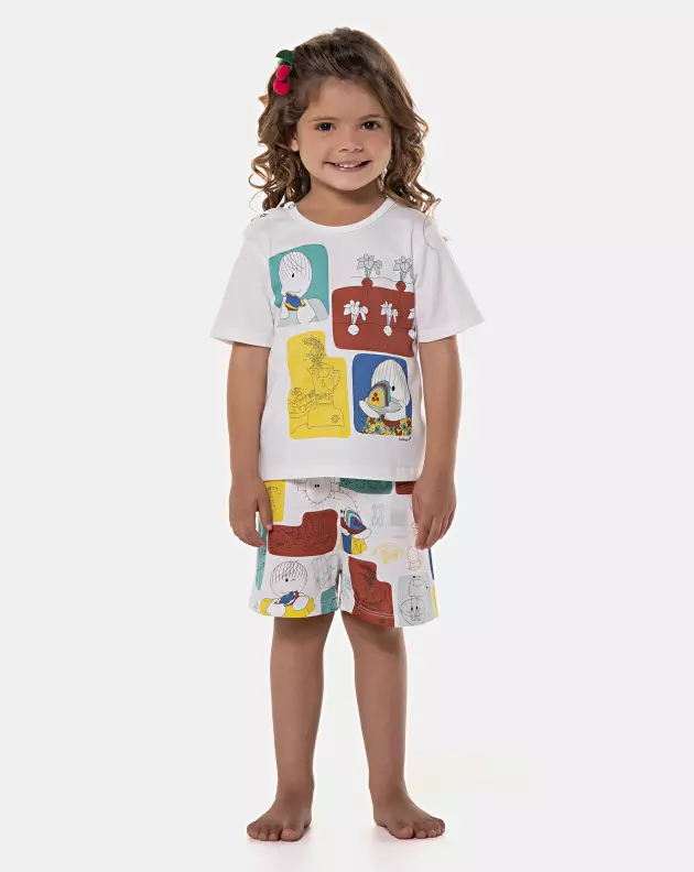 Pijama manga curta e short