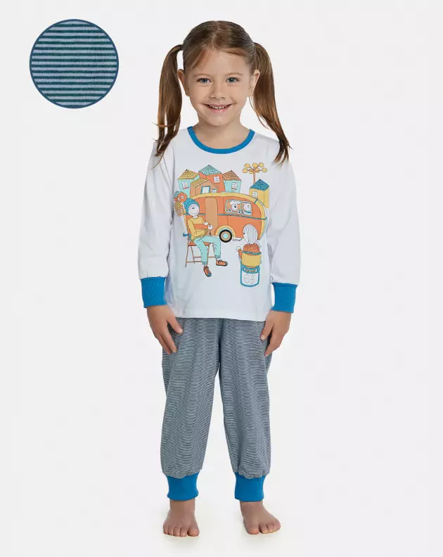 Pijama Unissex Baby Manga Longa e Calça