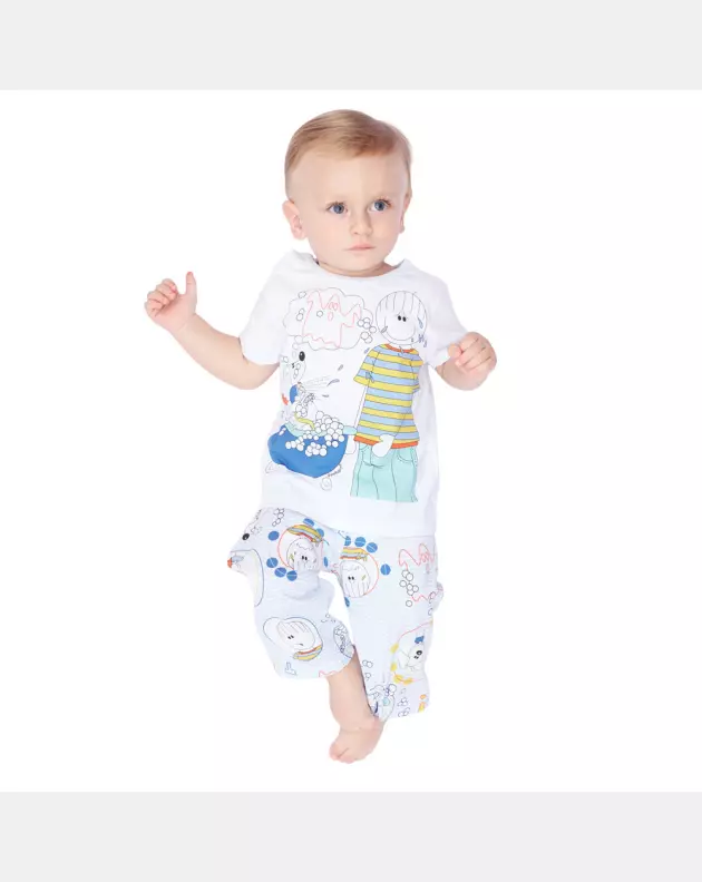 Pijama manga curta e calça