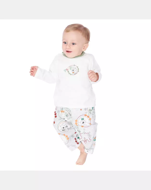 Pijama manga longa e calça