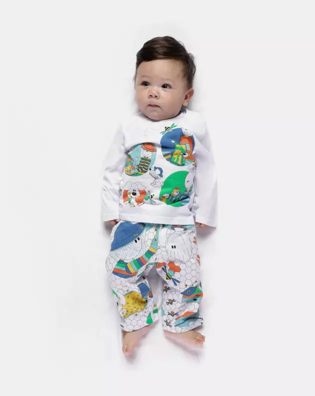 Pijama manga longa e calça