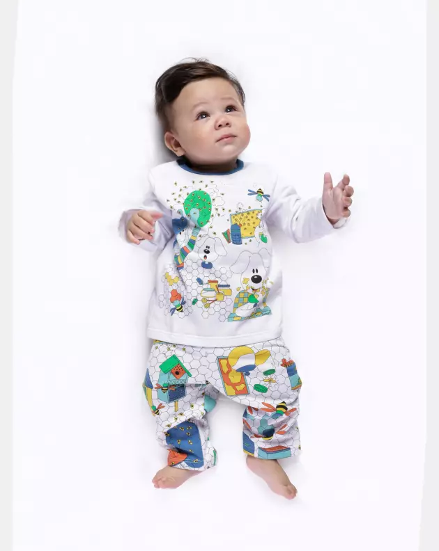 Pijama manga longa e calça