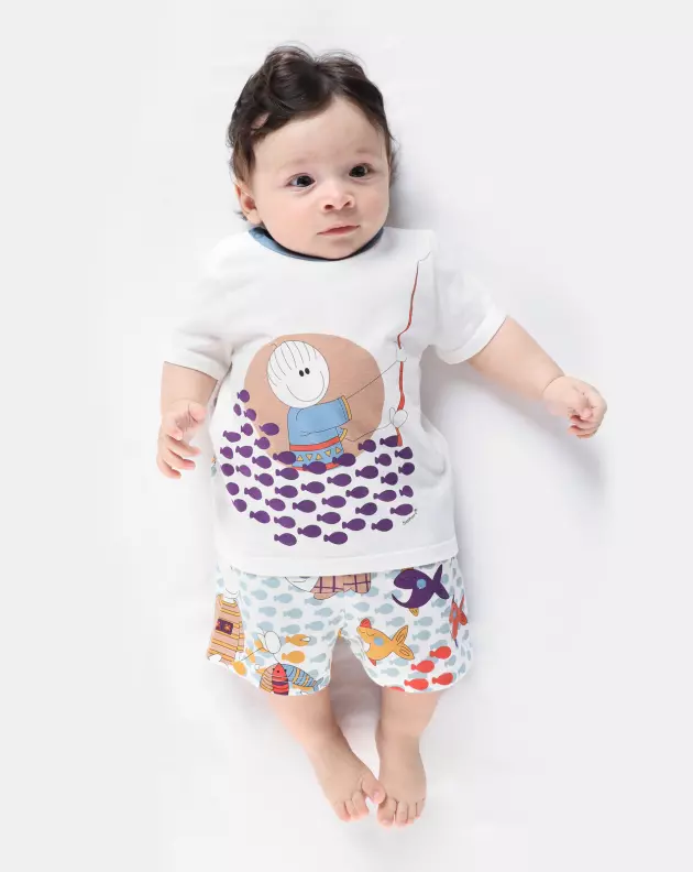 Pijama manga curta e short    