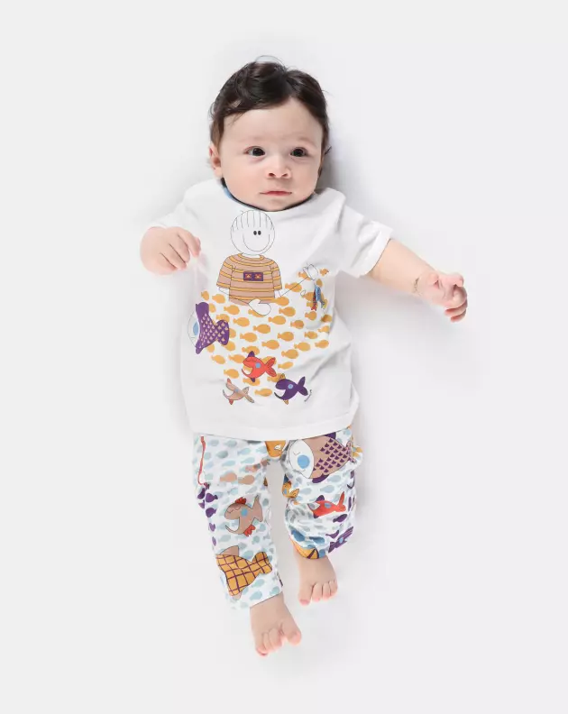 Pijama manga curta e calça
