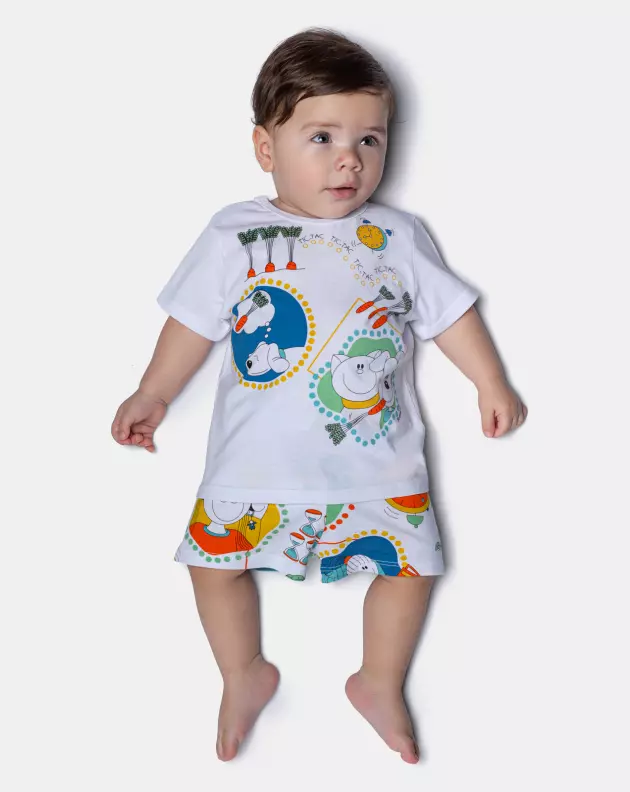 Pijama manga curta e short