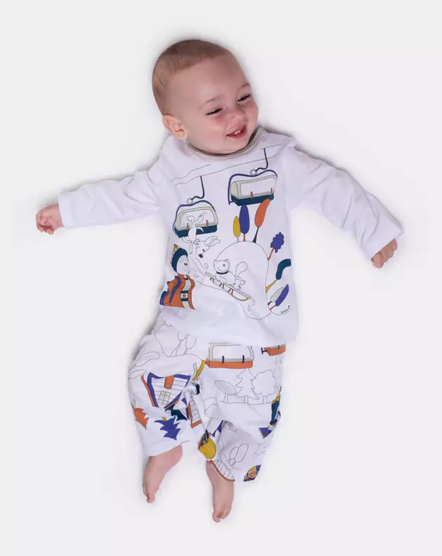Pijama manga longa e calça