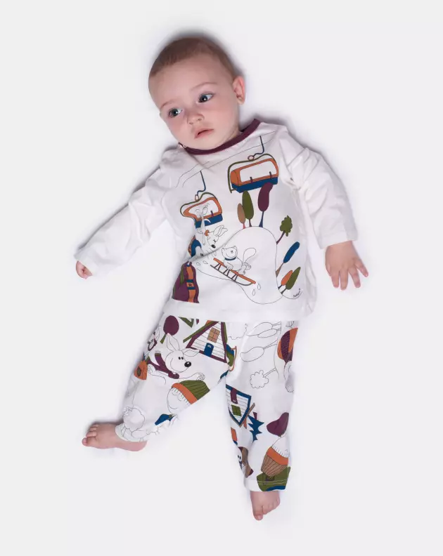 Pijama manga longa e calça