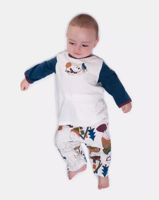 Sonhart Pijama Bebê Menino Manga Longa e Calça Estampada