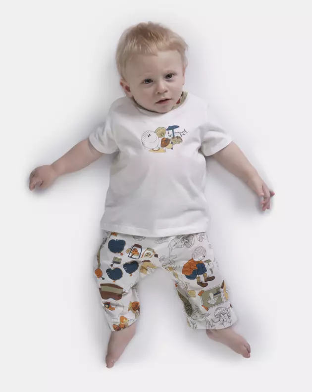 Pijama manga curta e calça