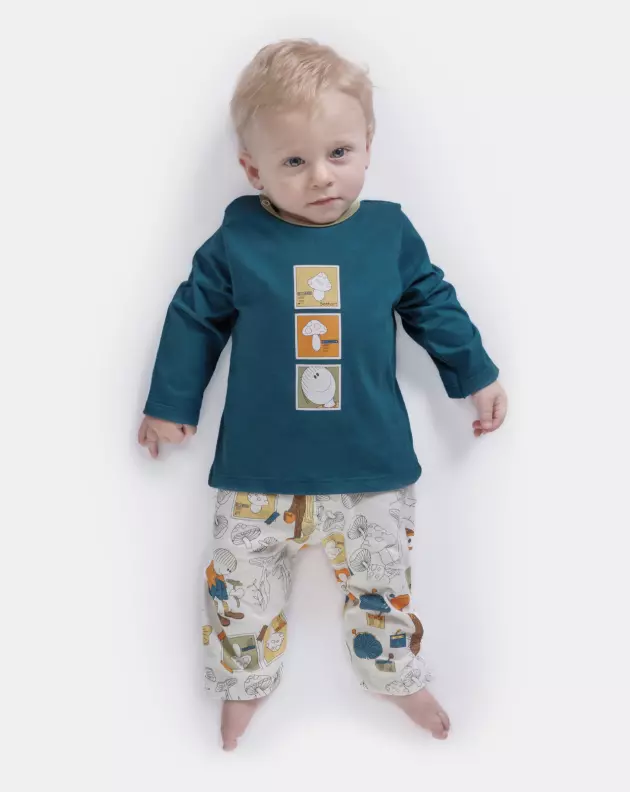Pijama manga longa e calça 