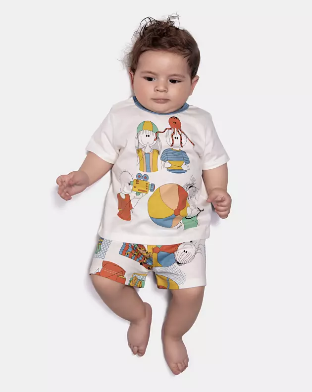Pijama Manga Curta e Short