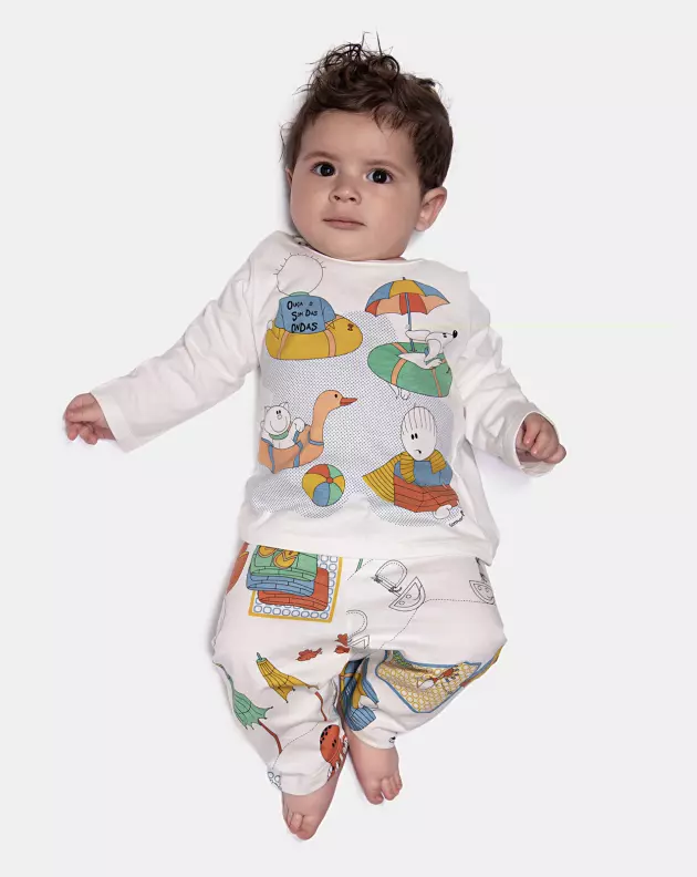 Pijama Manga Longa e Calça