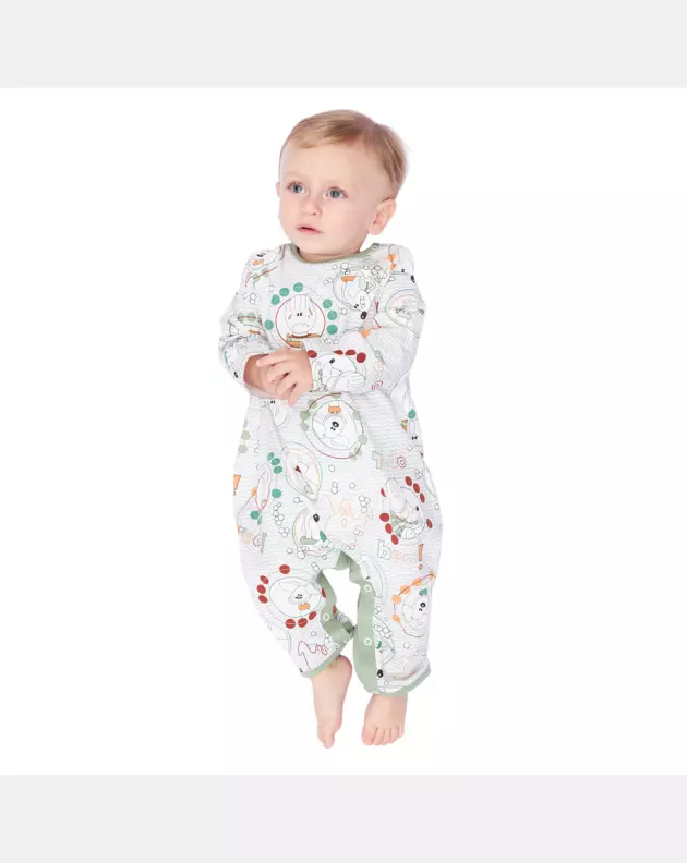 Macacão Masculino Bebe Manga Longa