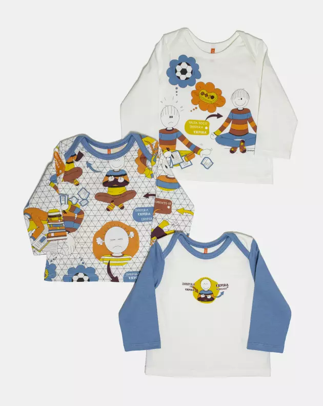 Kit Pagão Masculino Bebe Manga Longa