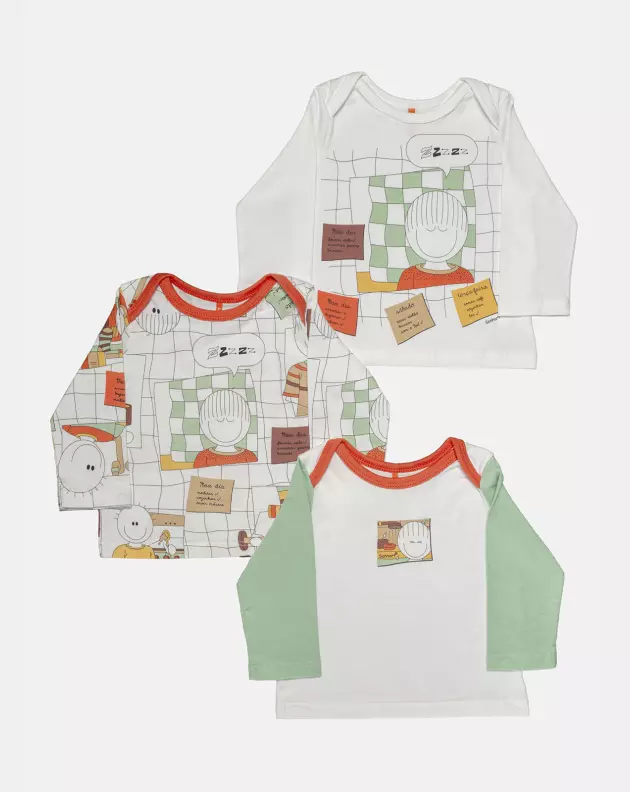 Kit Pagão Masculino Bebê Manga Longa