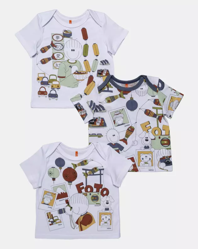 Kit Pagão Masculino Bebê Manga Curta