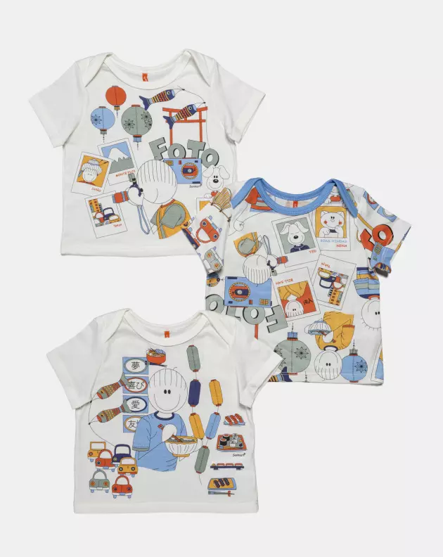 Kit Pagão Masculino Bebê Manga Curta