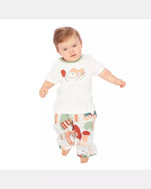 Pijama manga curta e calça   