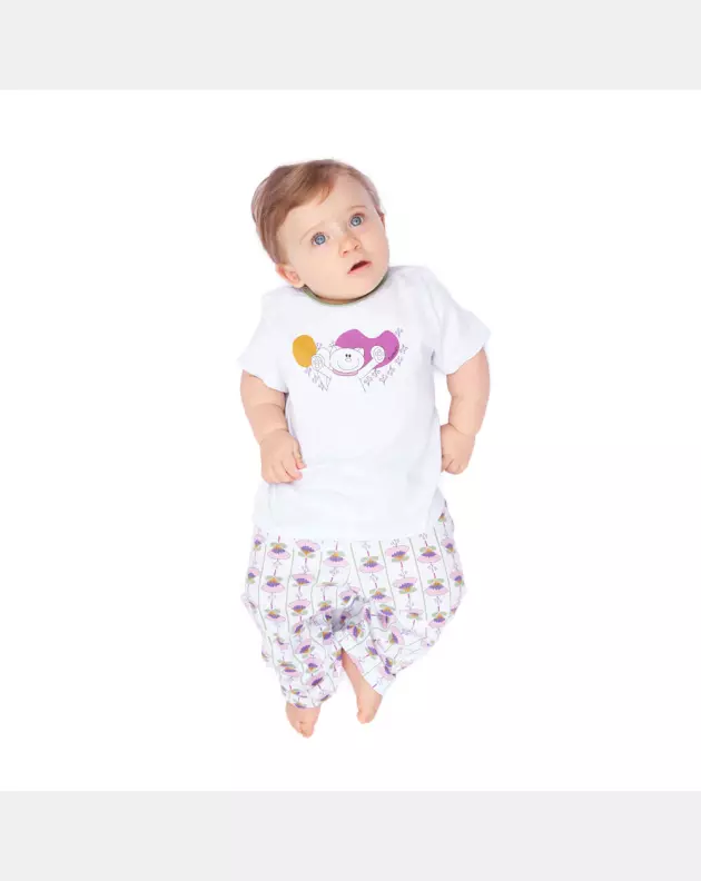 Pijama manga curta e calça