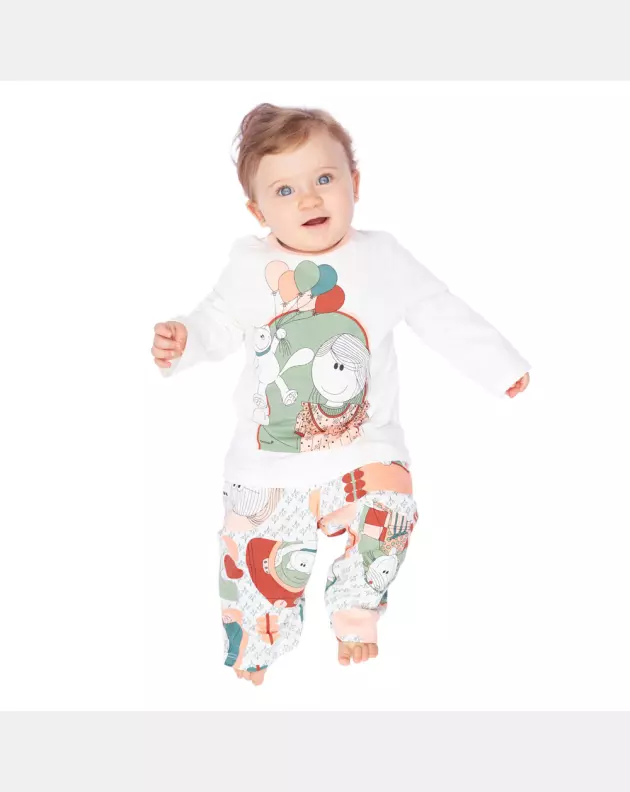 Pijama manga longa e calça   