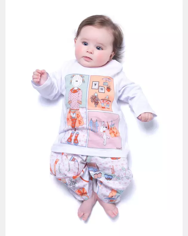 Pijama manga longa e calça
