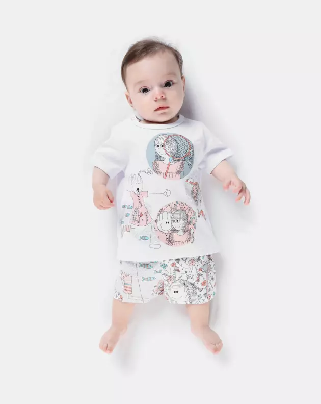 Pijama manga curta e short