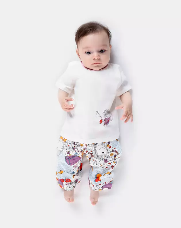 Pijama manga curta e calça 