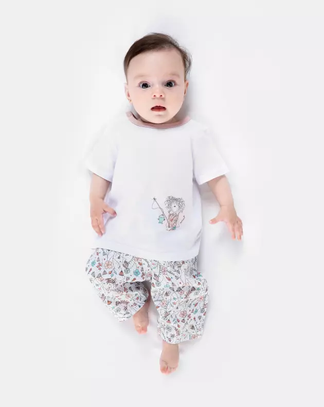 Pijama manga curta e calça