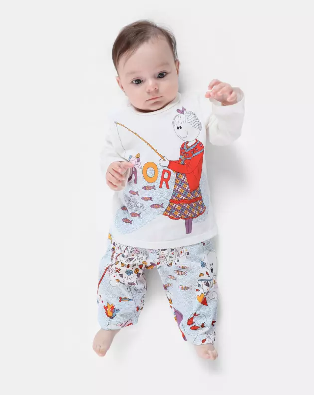 Pijama manga longa e calça        