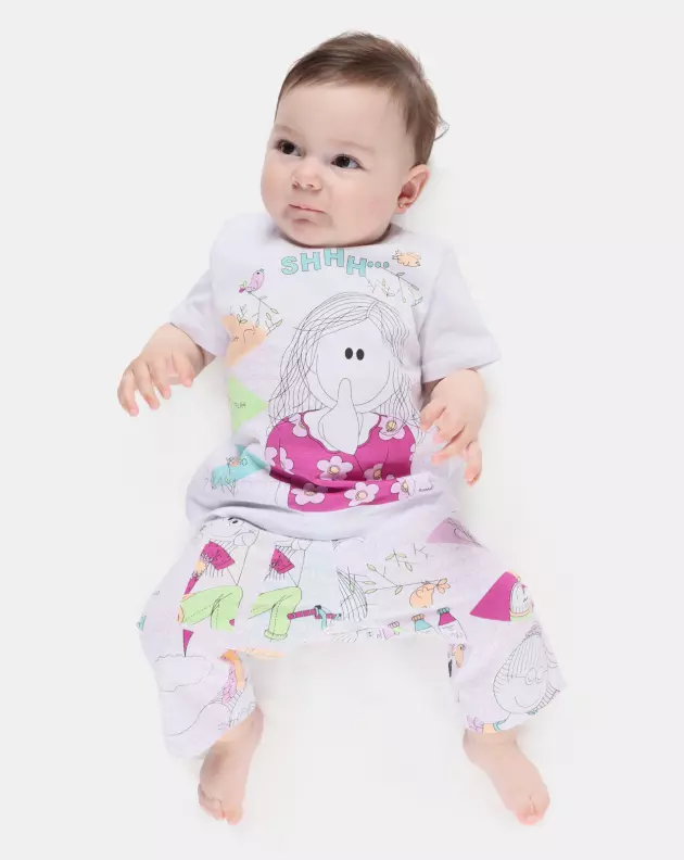 Pijama Manga Curta e Calça
