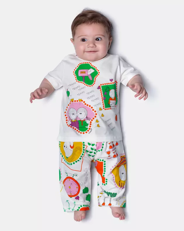 Pijama Manga Curta e Calça