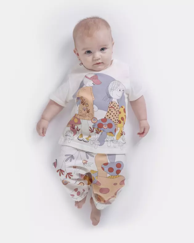 Pijama manga curta e calça