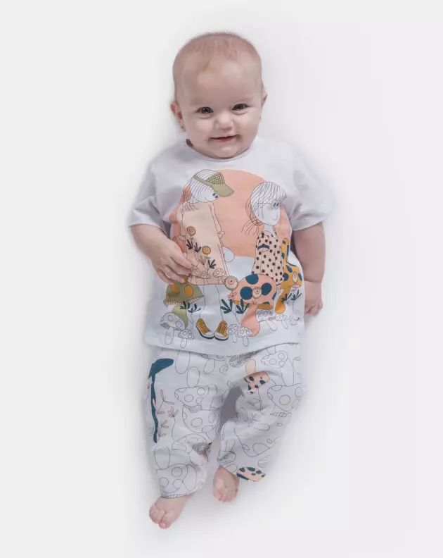 Pijama manga curta e calça