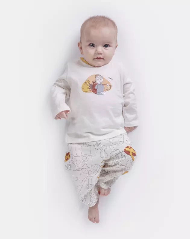 Pijama manga longa e calça  