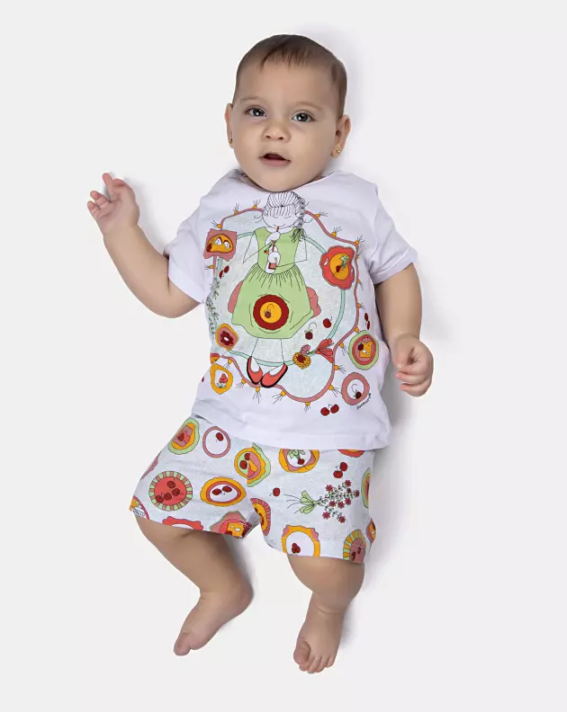 Pijama manga curta e short    