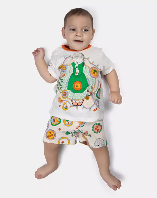Pijama manga curta e short