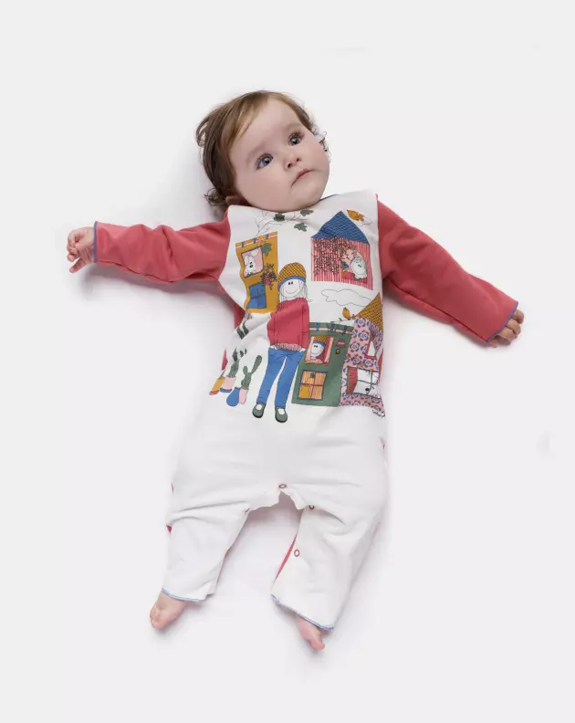 Macacão Sonhart Bebê Menina manga longa Tic-Tac Estampa Pat          
