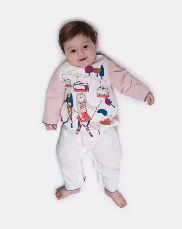 Macacão Bebê Menina Manga Longa Annie e Bill