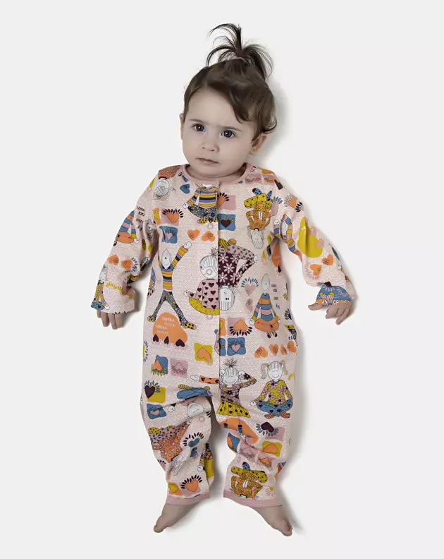 Macacão Feminino Bebe Manga Longa