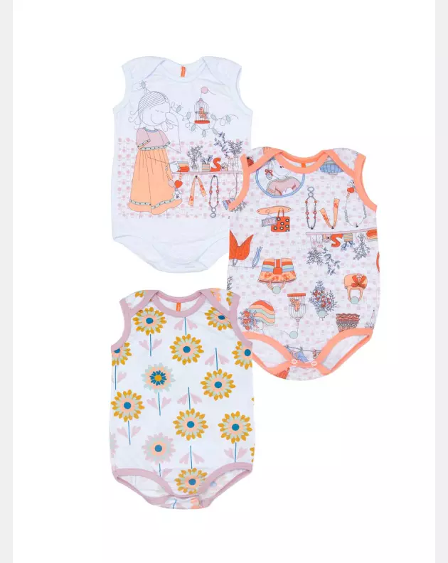 Kit Body Feminino Bebe Regata