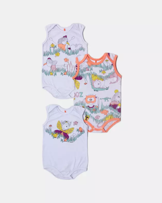 Kit body cavado Bebê Menina Até 12 Meses