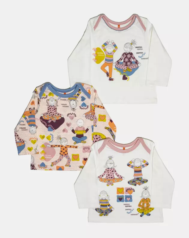 Kit Pagão Feminino Bebe Manga Longa